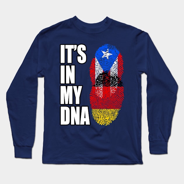 Germany and Puerto Rican Mix DNA Heritage Long Sleeve T-Shirt by Just Rep It!!